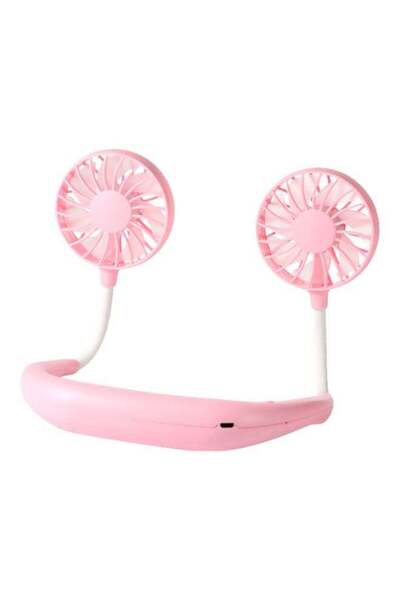 Generic Portable Neck Fan HQD-192 Pink/White