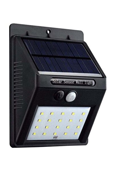 Beauenty مصباح حائط خارجي يعمل بالطاقة الشمسية باللونين الأسود والأبيض