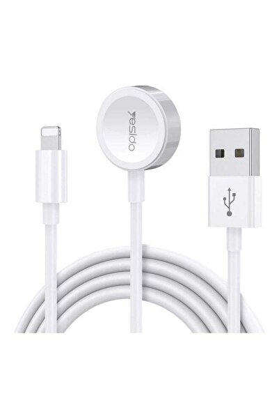 Yesido 2 In 1 Charging Cable For Watches And Lightning Devices White