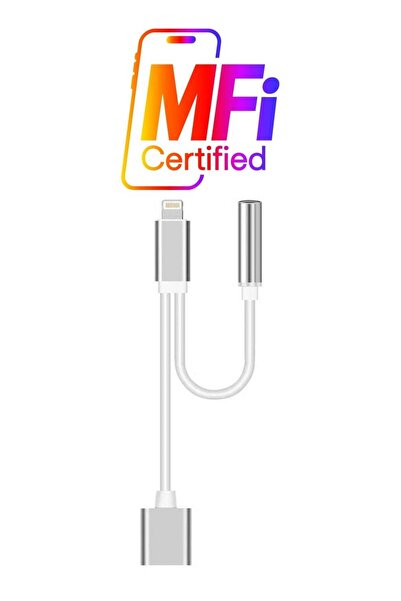 Generic 2-In-1 USB Multi-Purpose Charging Adapter For Apple iPhone 7/8/X Silver