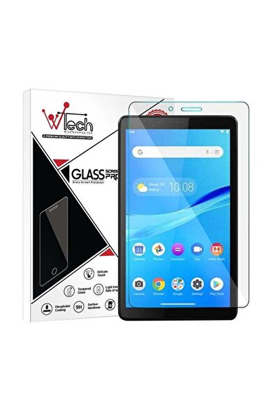 Wtech واقي شاشة عالي الجودة مقوى 9H 2.5 D Edge مزود بفتحة لجهاز Lenovo Tab M7...