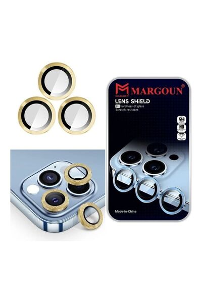 Margoun iPhone 14 Pro Max Camera Lens Shield Protector 9H Tempered Glass Scratch Resistant HD Lens S