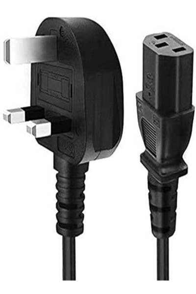 Generic 3-Pin Power Cable For Computer Black/Red