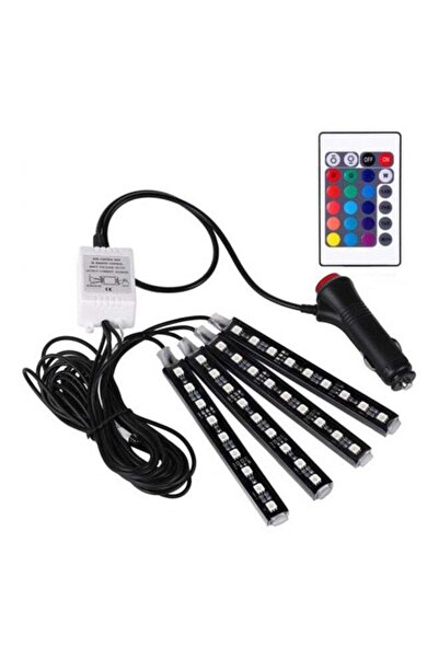 Generic شريط إضاءة LED للسيارة 4 في 1 مع جهاز تحكم عن بعد