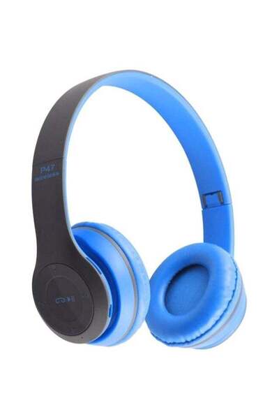Margoun P47 Over-Ear Bluetooth Headphones Blue/Black