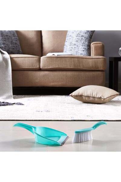 Home Box Alina Brush And Dustpan Set Blue