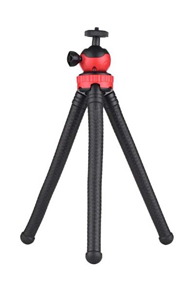Generic Mini Flexible Octopus Tripod Spider Stand Holder Red/Black