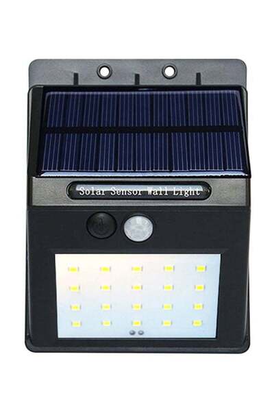 Generic ضوء شمسي يعمل بمستشعر حركة PIR مزود بـ 20 مصباح LED أسود