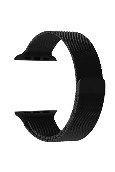 Generic Stainless Steel Milanese Loop Band For Apple Smart Watch Black