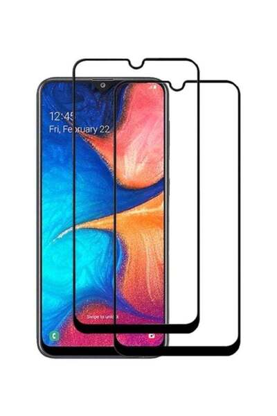 Margoun واقي شاشة سوبر شيلدز من قطعتين لهاتف سامسونج جالاكسي A12، أسود/شفاف