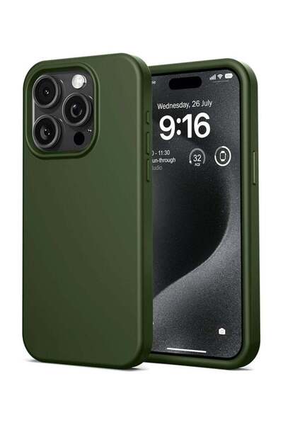 Generic Dark Olive Shockproof Back Cover Compatible with iPhone 16 Pro Max