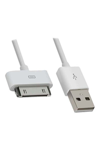 Generic 30-Pin Data Sync Charging Cable White/Silver