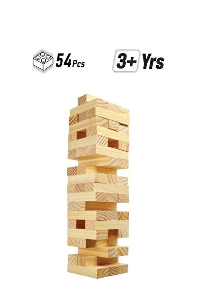 Generic 54-Piece Wooden Tower Blocks Sets