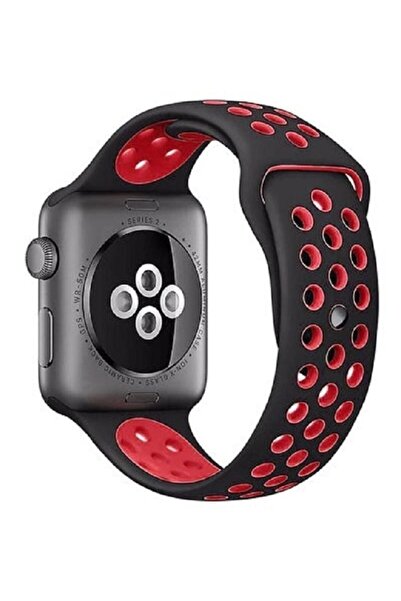 Generic Replacement Band for Apple Watch Series 1/2/3 38/42mm Black/Red