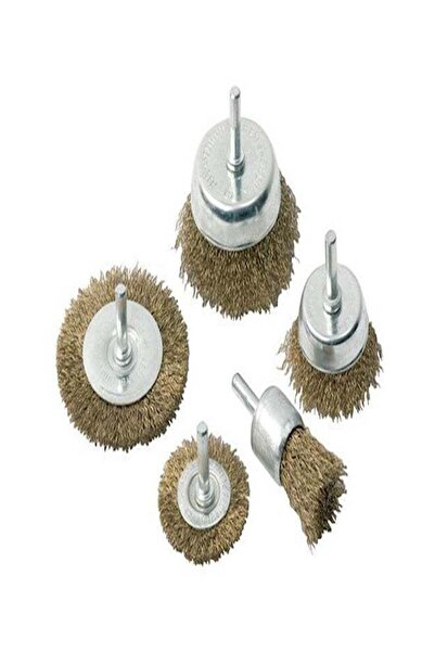 Generic مجموعة فرشاة سلكية فولاذية مكونة من 5 قطع