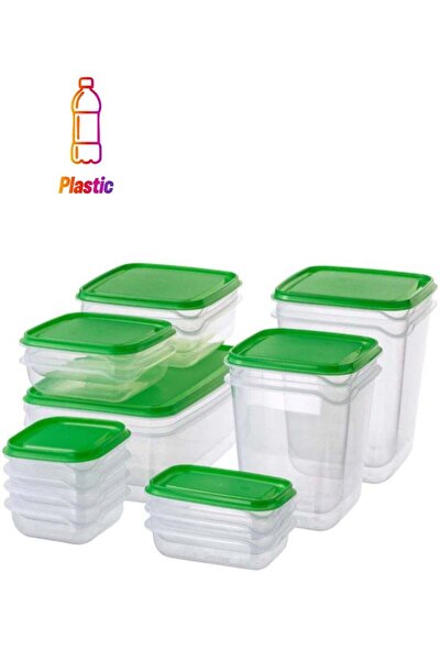 Generic حافظة طعام 17 قطعة لون أخضر