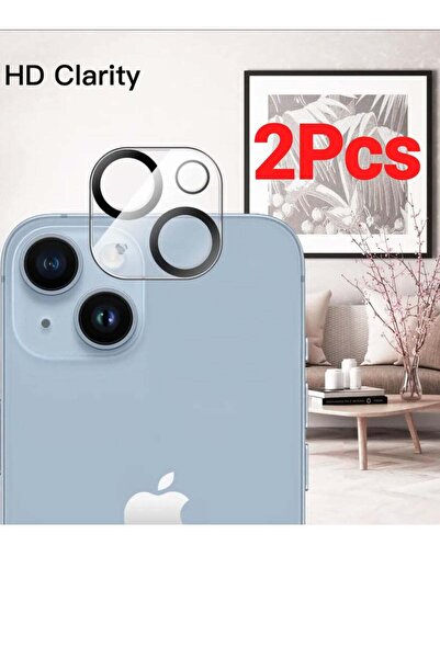 Generic قطعتين من واقي الزجاج المقوى يحمي الكاميرات بالكامل لهاتف iPhone 15