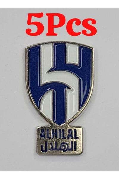 Generic 5 شعارات معدنية لنادي الهلال السعودي للهواتف المحمولة والأسطح الملساء