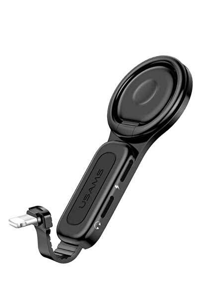 Usams 2-In-1 Headphone Adapter Ring Holder Black