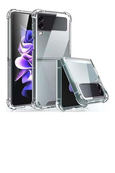 Generic غطاء شفاف بحواف قوية لحماية الجهاز من السقوط لجهاز Z Flip4