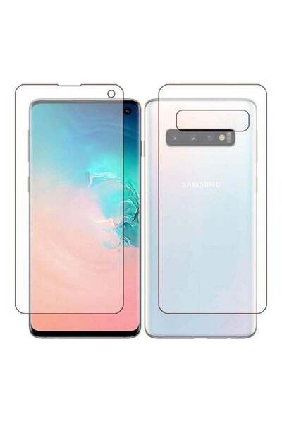 Generic واقي شاشة أمامي وخلفي لهاتف سامسونج جالاكسي S10 بلس شفاف