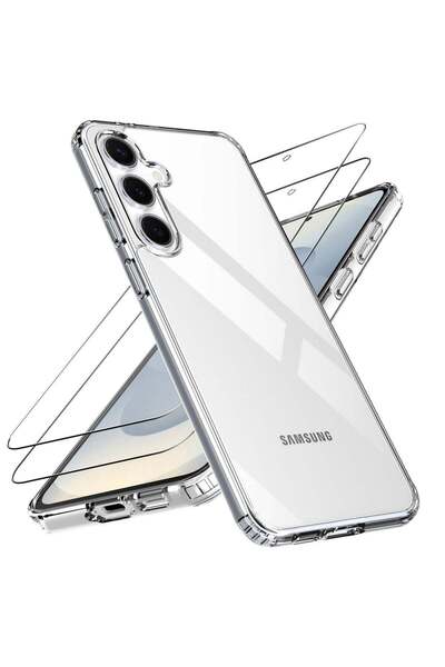 Generic مجموعة من غطاء خلفي شفاف واثنين من واقيات الشاشة 5D متوافقة مع Galaxy...