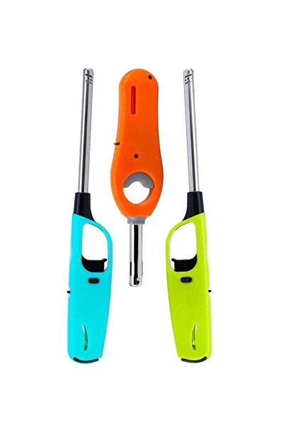 Generic 3-Piece Kitchen Gas Lighter Set Blue/Green/Orange