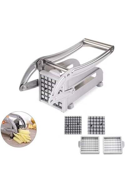 Denx قطاعة بطاطس يدوية من الفولاذ المقاوم للصدأ، قطاعة بطاطس مقلية، للبطاطس و...