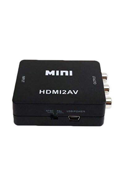 Generic صندوق تحويل HDMI إلى AV، أسود