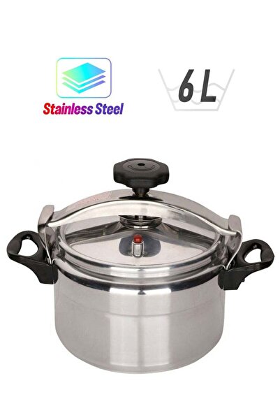Generic 6 Liters Stainless Steel Black/Silver Skeleton Pot