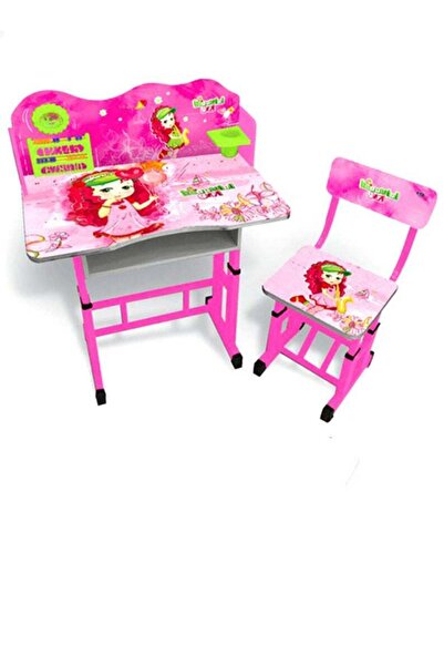 Generic Educational Study Table And Chair With Attachment Multicolour