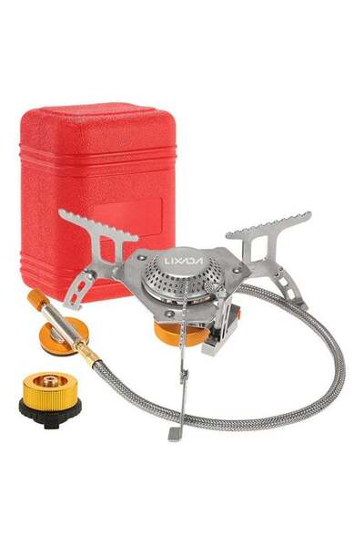 Generic موقد غاز للتخييم للطهي في الهواء الطلق مع موقد منفصل محمول مع رأس تحو...