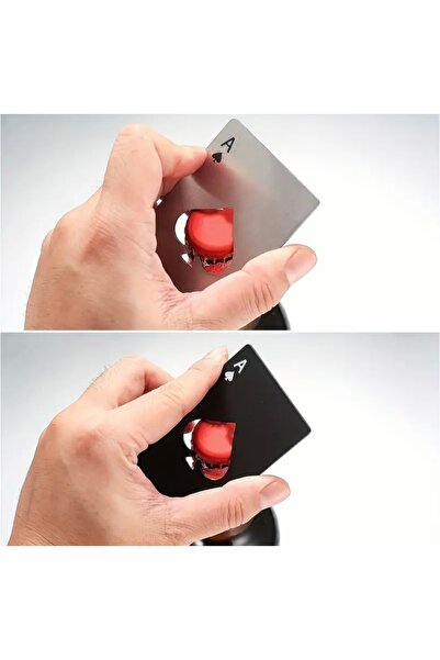 MODA 2 Pieces Stainless Steel Playing Card Bottle Opener
