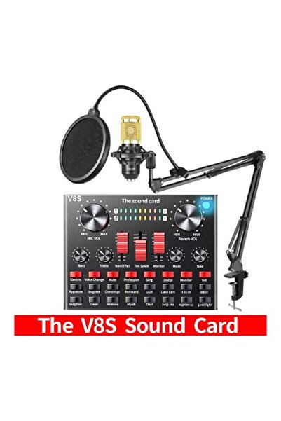 Arabest مجموعة تسجيل ميكروفون بطاقة الصوت PSM-MMic010 متعددة الألوان