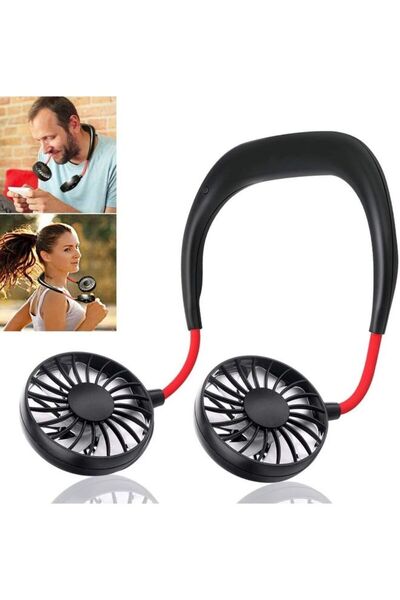 Generic Portable Usb Battery Rechargeable Mini Fan HINL00698 Black/Red
