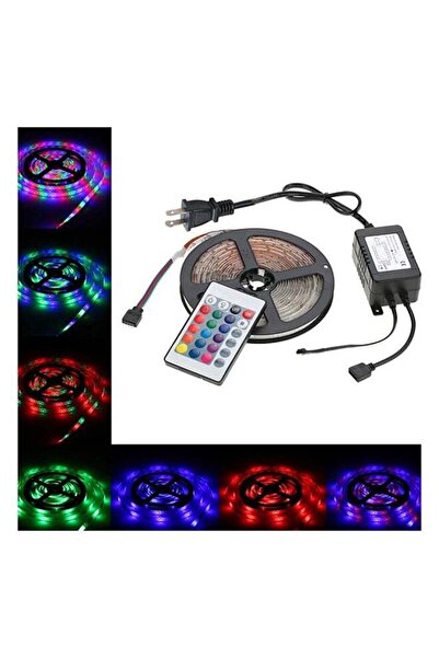 Generic شريط إضاءة LED مع جهاز تحكم عن بعد بالأشعة تحت الحمراء بـ 24 مفتاحًا ...