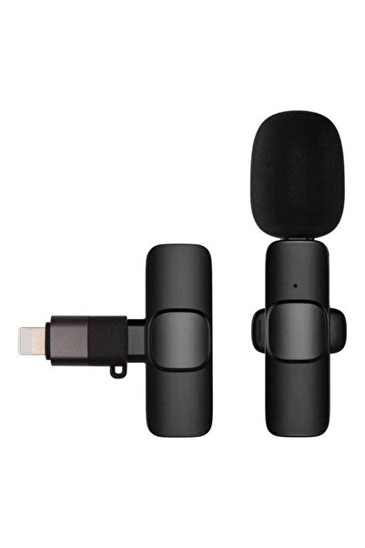 Generic ميكروفون لاسلكي صغير متعدد الاتجاهات قابل للتثبيت باللون الأسود