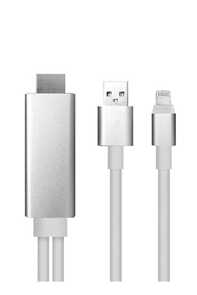 Generic كابل USB محول HD1080P إلى كابل HDMI/HDTV Lightning Digital AV لأجهزة iPhone/iPad/iPod باللون الأبيض