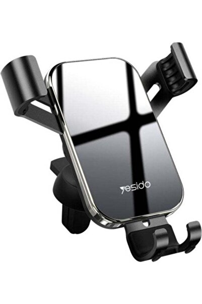 Yesido Stylish Glass Mobile Holder Black