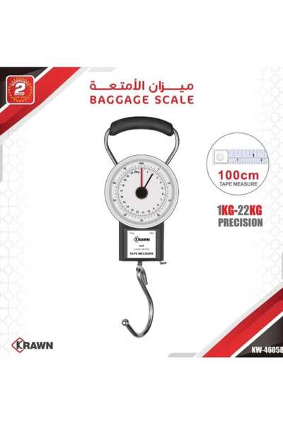 Denx Luggage Baggage Scale with Tape Measure with Dial Display 22kg Capacity