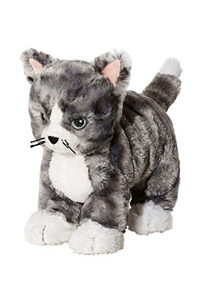 LILLEPLUTT High-Quality Cat Soft Plush And Stuffed Animal Toy For Kids, White/Grey