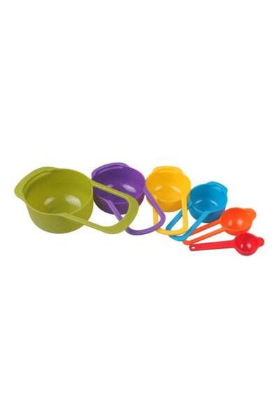Generic 6-Piece Multifunctional Measuring Spoon Set Green/Blue/Yellow