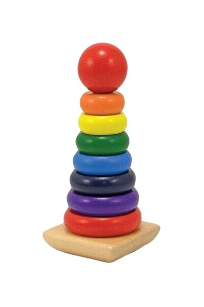 Generic 7-Piece Wooden Rings Stacking Toy Set