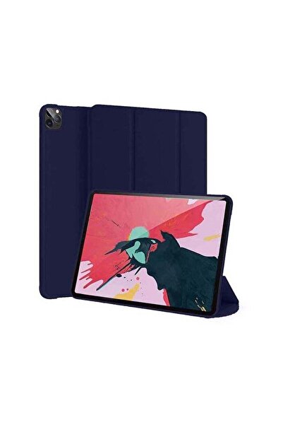 Margoun غطاء حماية ذكي من الجلد مع حامل لجهاز iPad Pro مقاس 12.9 بوصة (2020) الجيل الرابع، أزرق داكن