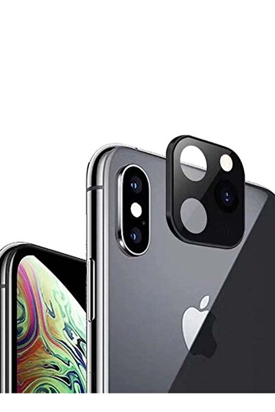 Margoun غطاء عدسة iPhone X لتغيير إلى 11 Pro باللون الأسود