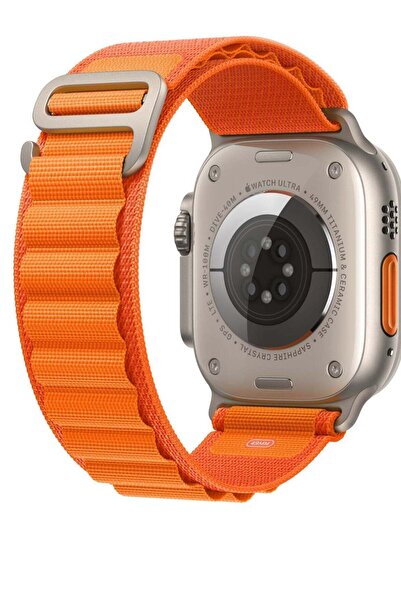 Generic New strong nylon Apple Watch band supports size 44 orange color