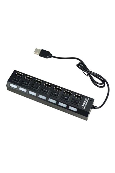 Generic 7-Port USB Hub Black