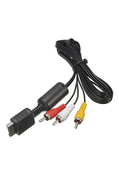 İpower كابل AV إلى RCA أسود لجهاز بلاي ستيشن PS1/PS2/PS3