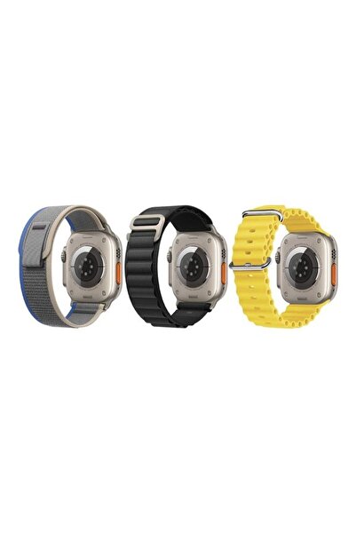 Margoun مجموعة من 3 أحزمة ساعة Apple Watch مقاس 49 مم و45 مم و44 مم و42 مم