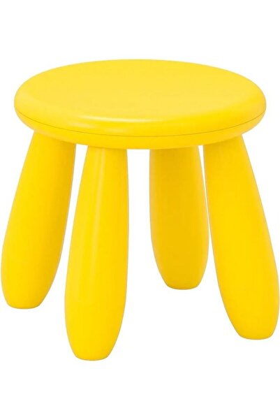 Generic كرسي بلاستيكي خفيف الوزن باللون الأصفر